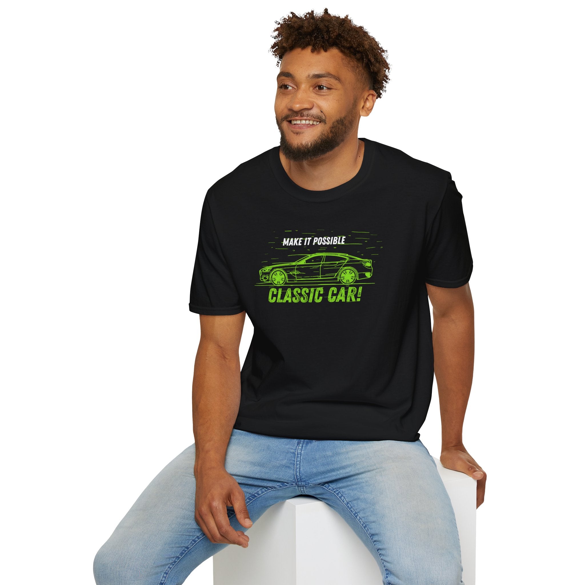 Classic Car  Softstyle T-Shirt - Make It Possible