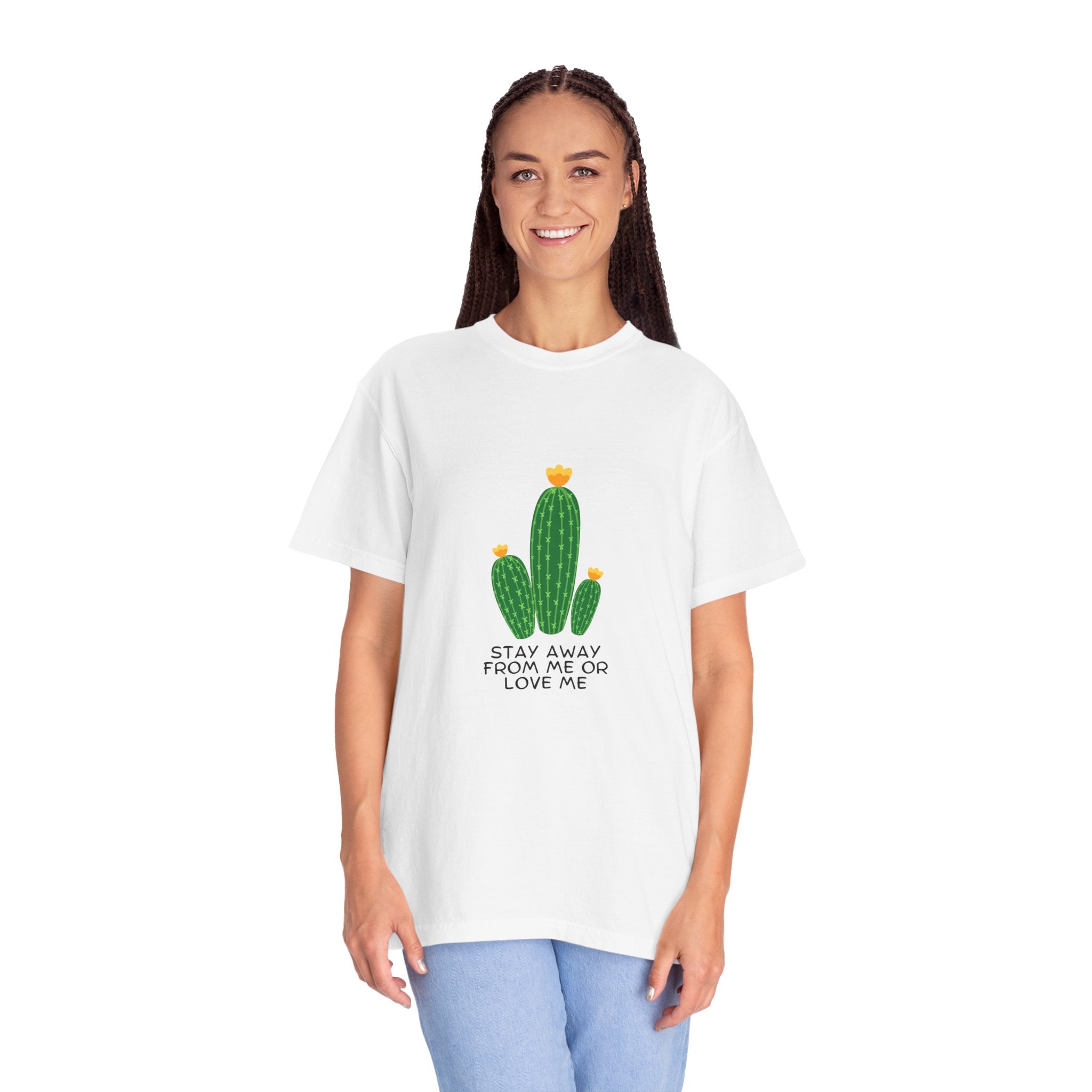 Funny Cactus T-Shirt - Stay Away From Me or Love Me