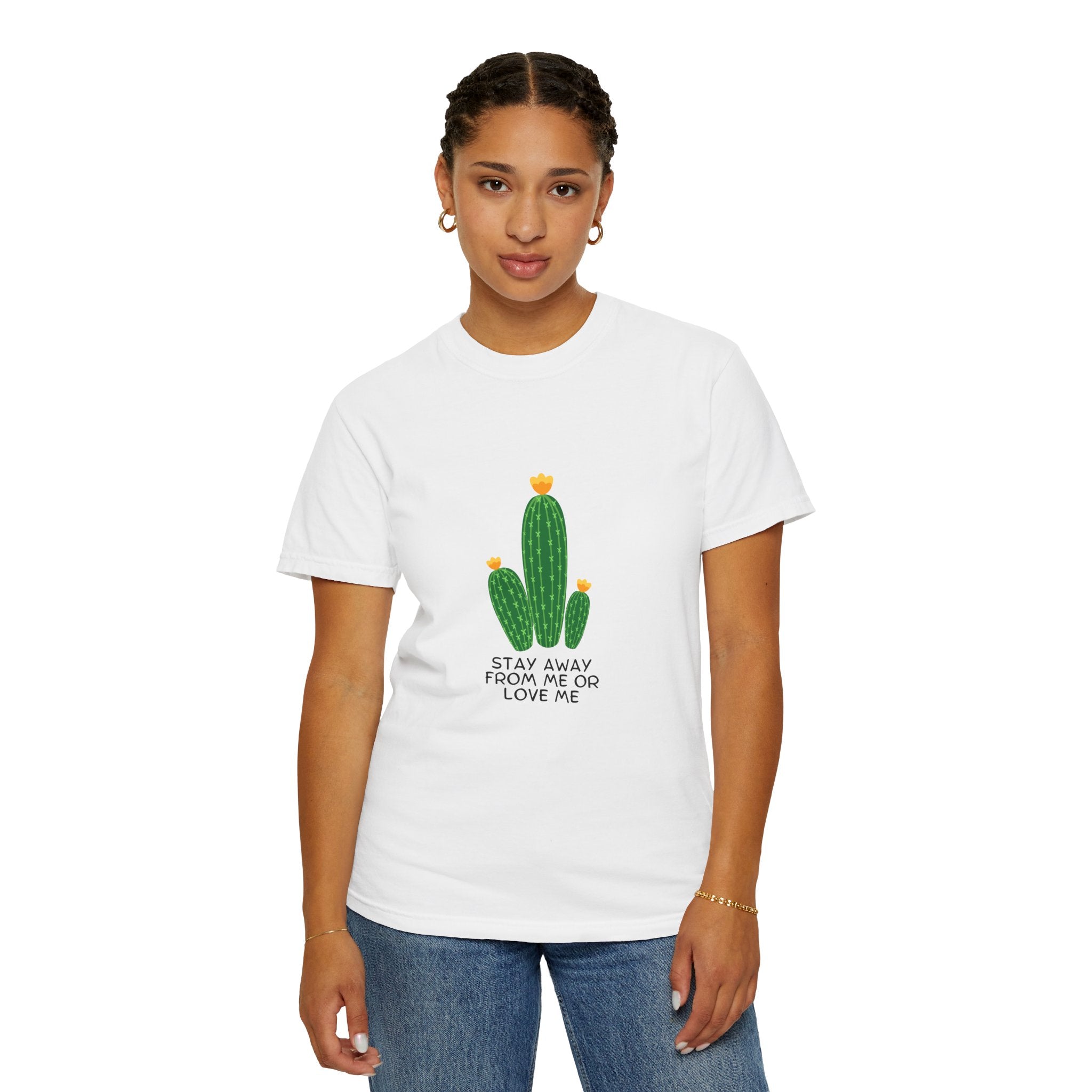 Funny Cactus T-Shirt - Stay Away From Me or Love Me